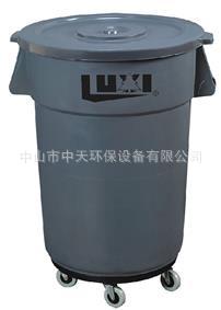 008移动水桶带轮耐低酸碱环保环卫塑料垃圾桶 结实耐用