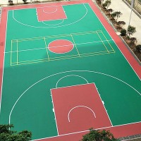 安全环保新国标塑胶篮球场地面硅pu球场材料 学校硅pu球场施工 硅pu球场