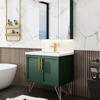 每客美嘉家居简约定制浴室柜组合现代简约绿色洗漱台柜定制全屋定制