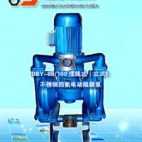 供应DBY-80-100摆线式（立式）不锈钢四氟电动隔膜泵不锈钢防爆电动隔膜泵