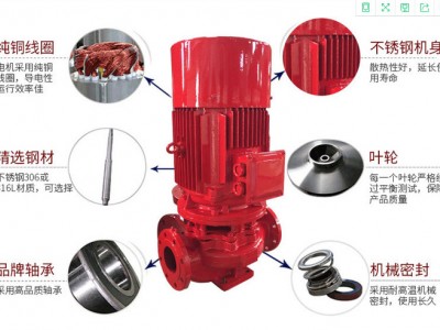 山东菏泽XBD消防泵XBD8.5/5G-L单级立式管道增压泵自动喷淋泵消火栓泵稳压泵3CF认证