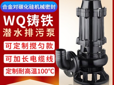 CTT潜水泵排污潜水泵200WQ200-20-22高扬程QW型无堵塞立式