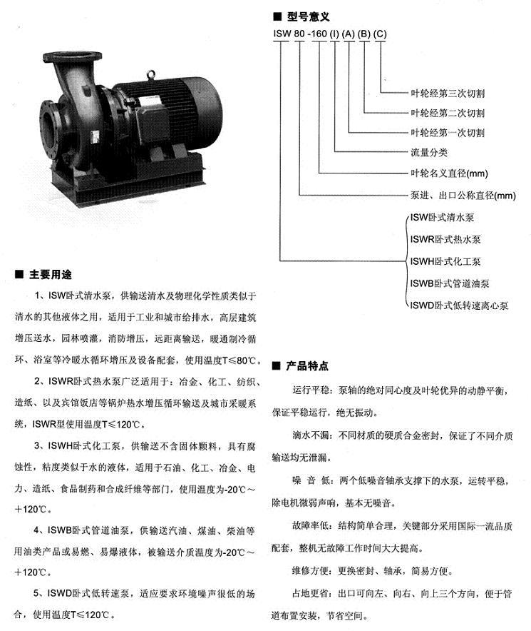 ISW系列卧式离心泵（内容1）