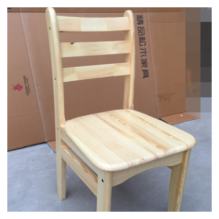 全实木餐椅松木家用简约现代餐厅餐桌椅木头原木凳子靠背实木椅子图3