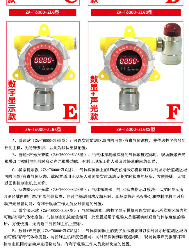 可燃有害气体报警器配声光报警器